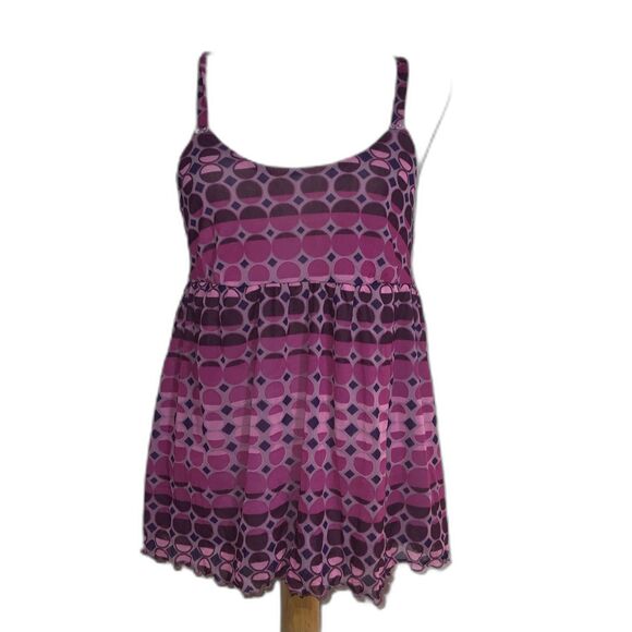 Apt. 9 Intimates Purple Fuchsia Pajama Set Tank Shorts Medium - Picture 1 of 6